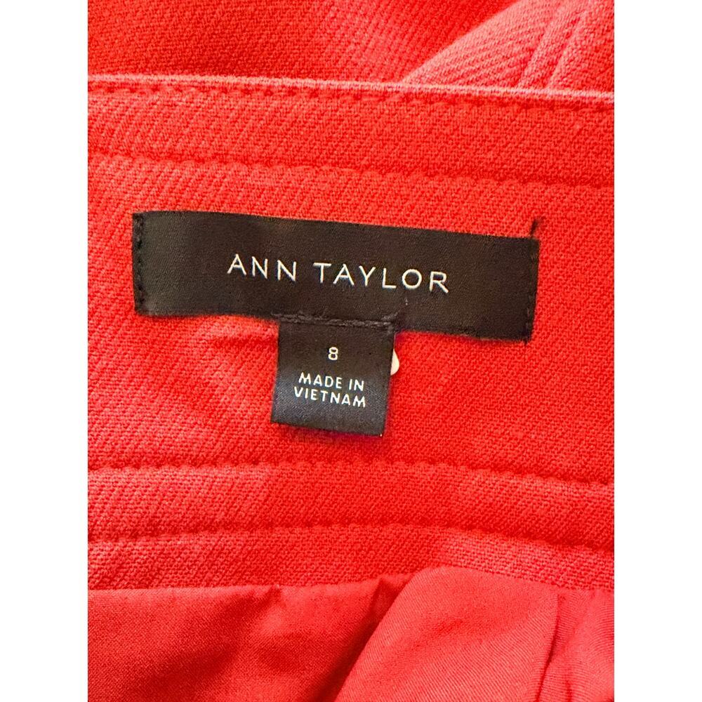Ann Taylor Women’s Pencil Straight Front Slit Knee Length Skirt Red Size 8 - Picture 2 of 14